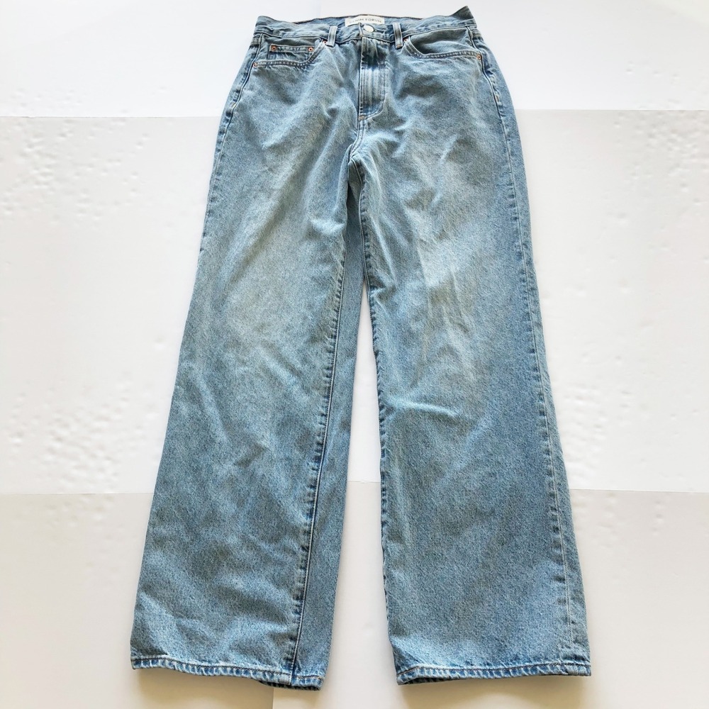 Aritzia Denim Forum Jeans Womens 28 Farrah Hi-Rise Wide Leg Jeans Light Blue - Picture 3 of 11